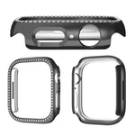 xDfin Single Row Diamond Hollow PC Watch Cover, For Apple Watch Series 11 46mm / 10 46mm, For Apple Watch Series 11 42mm / 10 42mm