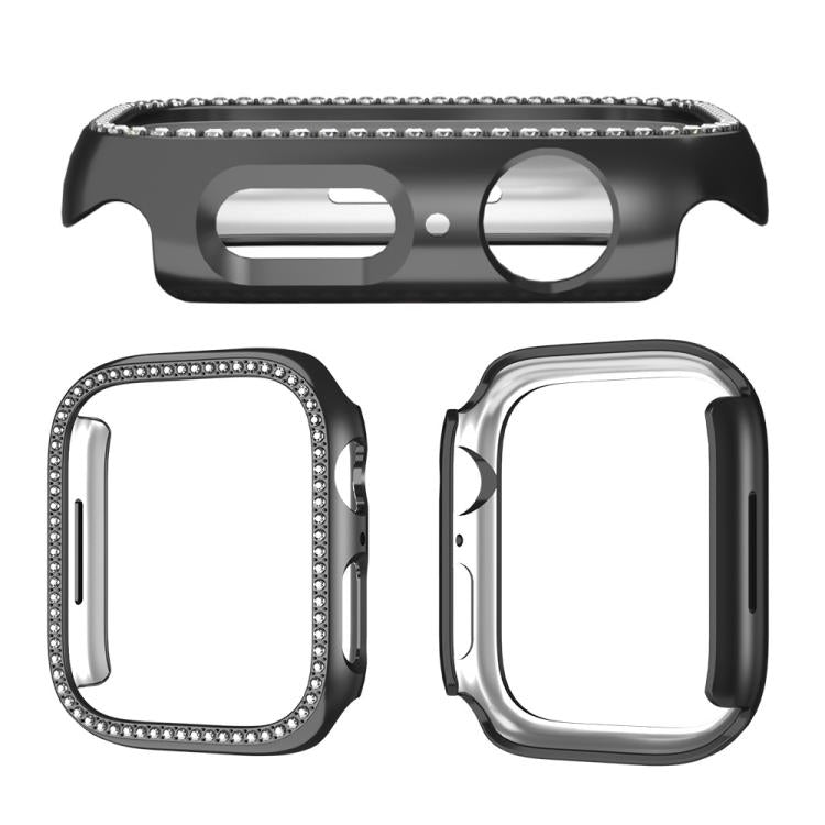 xDfin Single Row Diamond Hollow PC Watch Cover, For Apple Watch Series 11 46mm / 10 46mm, For Apple Watch Series 11 42mm / 10 42mm