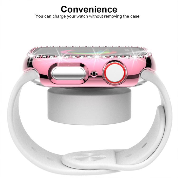 xDfin Single Row Diamond Hollow PC Watch Cover, For Apple Watch Series 11 46mm / 10 46mm, For Apple Watch Series 11 42mm / 10 42mm