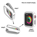 xDfin Single Row Diamond Hollow PC Watch Cover, For Apple Watch Series 11 46mm / 10 46mm, For Apple Watch Series 11 42mm / 10 42mm