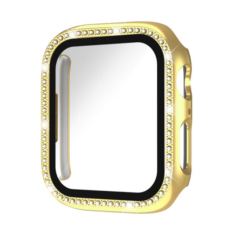 Cassa per orologio in policarbonato con pellicola in vetro temperato a fila singola di diamanti xDfind integrata., For Apple Watch Ultra 3 / 2 / 1 49mm, For Apple Watch Series 9 / 8 / 7 45mm