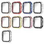 Cassa per orologio in policarbonato con pellicola in vetro temperato a fila singola di diamanti xDfind integrata., For Apple Watch Ultra 3 / 2 / 1 49mm, For Apple Watch Series 9 / 8 / 7 45mm