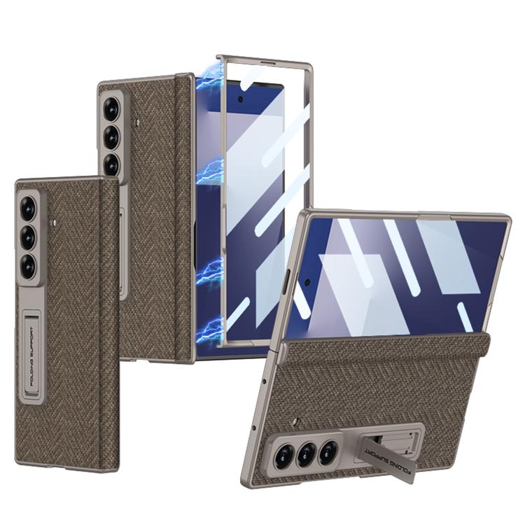 Custodia per telefono GKK in pelle liscia con cerniera pieghevole e magnete integrato., For Galaxy Z Fold8 Ultra 5G, For Samsung Galaxy Z Fold7 5G