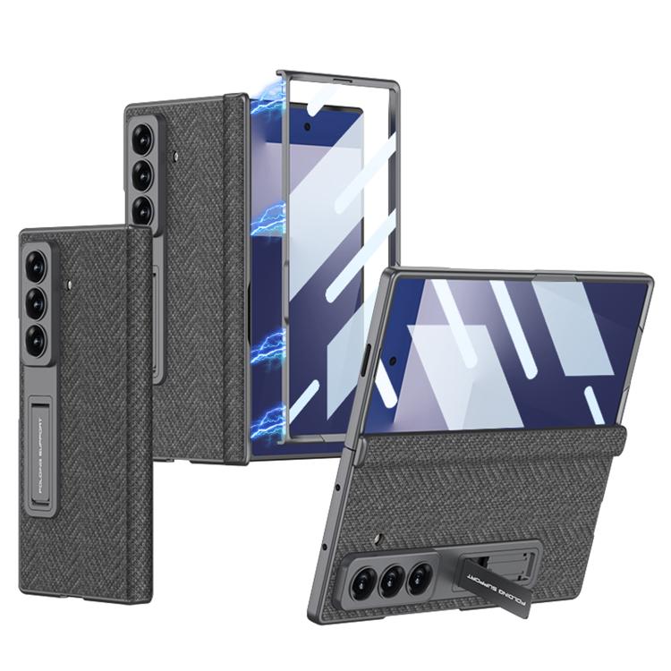 Custodia per telefono GKK in pelle liscia con cerniera pieghevole e magnete integrato., For Galaxy Z Fold8 Ultra 5G, For Samsung Galaxy Z Fold7 5G