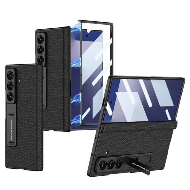 Custodia per telefono GKK in pelle liscia con cerniera pieghevole e magnete integrato., For Galaxy Z Fold8 Ultra 5G, For Samsung Galaxy Z Fold7 5G