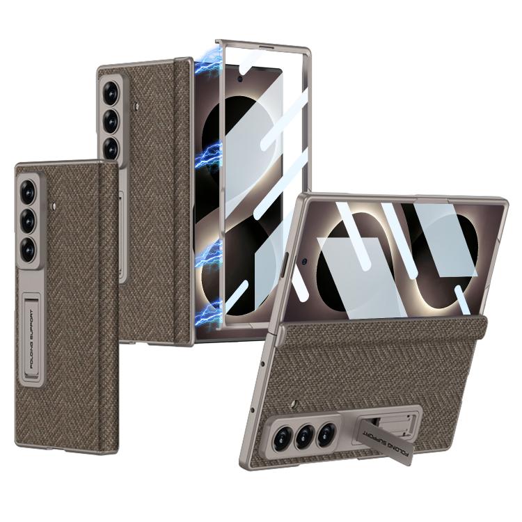 Custodia per telefono GKK in pelle liscia con cerniera pieghevole e magnete integrato., For Galaxy Z Fold8 Ultra 5G, For Samsung Galaxy Z Fold7 5G