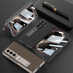 Custodia per telefono GKK in pelle liscia con cerniera pieghevole e magnete integrato., For Galaxy Z Fold8 Ultra 5G, For Samsung Galaxy Z Fold7 5G