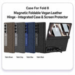 Custodia per telefono GKK in pelle liscia con cerniera pieghevole e magnete integrato., For Galaxy Z Fold8 Ultra 5G, For Samsung Galaxy Z Fold7 5G