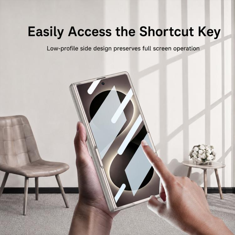 Custodia per telefono GKK in pelle liscia con cerniera pieghevole e magnete integrato., For Galaxy Z Fold8 Ultra 5G, For Samsung Galaxy Z Fold7 5G