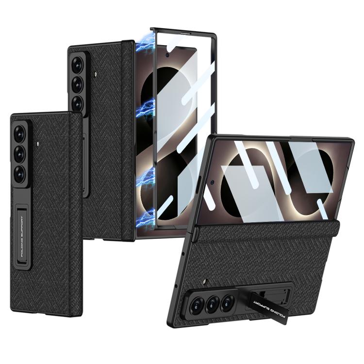 Custodia per telefono GKK in pelle liscia con cerniera pieghevole e magnete integrato., For Galaxy Z Fold8 Ultra 5G, For Samsung Galaxy Z Fold7 5G