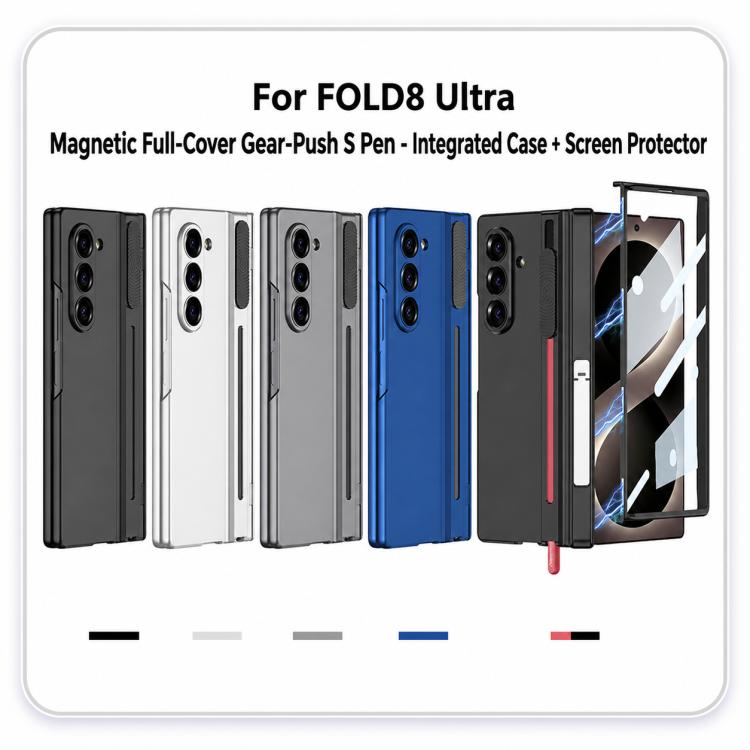 Custodia per telefono GKK con cerniera pieghevole magnetica integrata, meccanismo di regolazione, scomparti per penna e stilo., For Galaxy Z Fold8 Ultra 5G, For Samsung Galaxy Z Fold7 5G