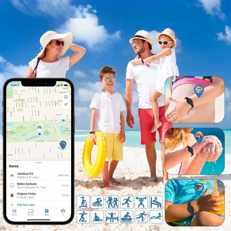 Custodia protettiva anti-smarrimento in silicone traspirante xDfind per localizzatore GPS., For AirTag 2nd Gen / AirTag 1st Gen