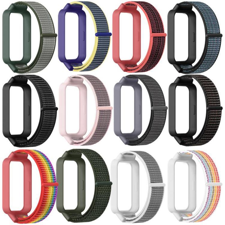 Cinturino per orologio xDfind con copertura in plastica e passante in nylon integrato., For Xiaomi Smart Band 9 Active / Redmi Band 3