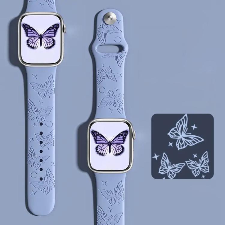 Cinturino per orologio in silicone con incisione laser 3D xDfind, For Apple Watch 42 / 44 / 45 / 46 / 49mm, For Apple Watch 38 / 40 / 41 / S11 42mm