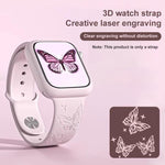 Cinturino per orologio in silicone con incisione laser 3D xDfind, For Apple Watch 42 / 44 / 45 / 46 / 49mm, For Apple Watch 38 / 40 / 41 / S11 42mm
