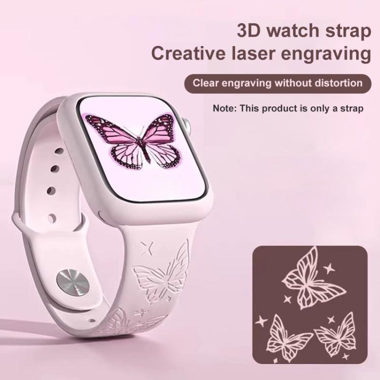 Cinturino per orologio in silicone con incisione laser 3D xDfind, For Apple Watch 42 / 44 / 45 / 46 / 49mm, For Apple Watch 38 / 40 / 41 / S11 42mm