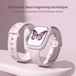 Cinturino per orologio in silicone con incisione laser 3D xDfind, For Apple Watch 42 / 44 / 45 / 46 / 49mm, For Apple Watch 38 / 40 / 41 / S11 42mm