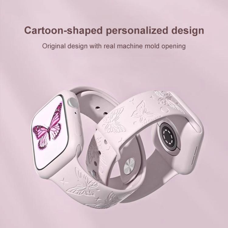 Cinturino per orologio in silicone con incisione laser 3D xDfind, For Apple Watch 42 / 44 / 45 / 46 / 49mm, For Apple Watch 38 / 40 / 41 / S11 42mm