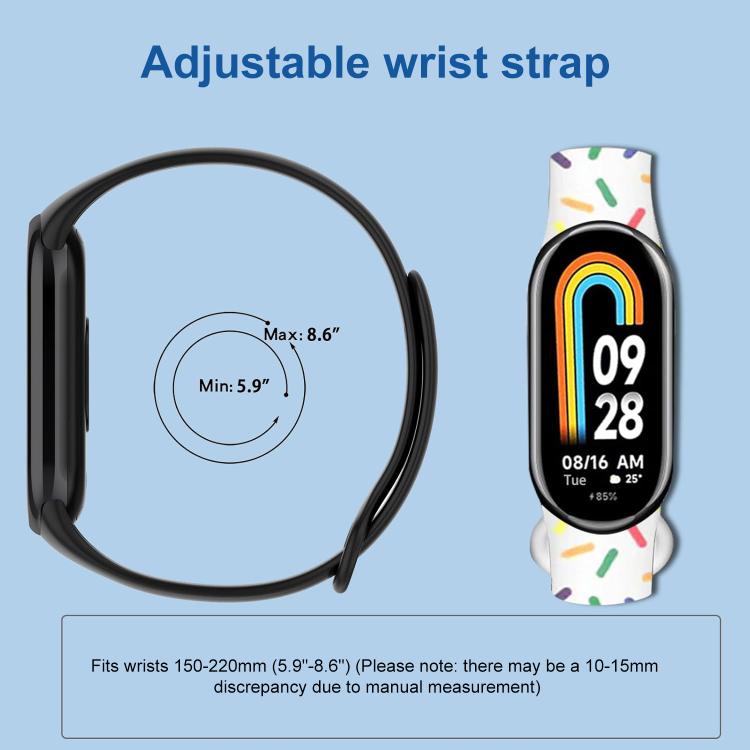 Cinturino per orologio xDfind in TPU con stampa arcobaleno, For Xiaomi Smart Band 10 / 9 / 8