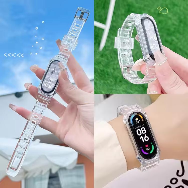Cinturino per orologio xDfind Glacier Armor con cover integrata in TPU, For Xiaomi Smart Band 10 / 9 / 8