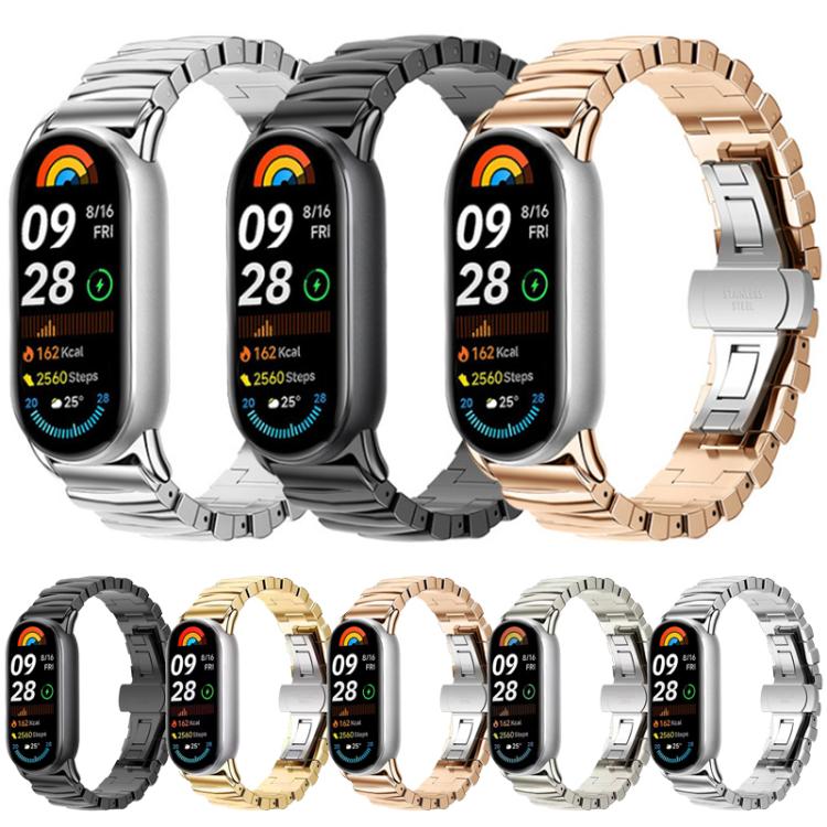 xDfind Cinturino per orologio in metallo irregolare, For Xiaomi Smart Band 10 / 9 / 8