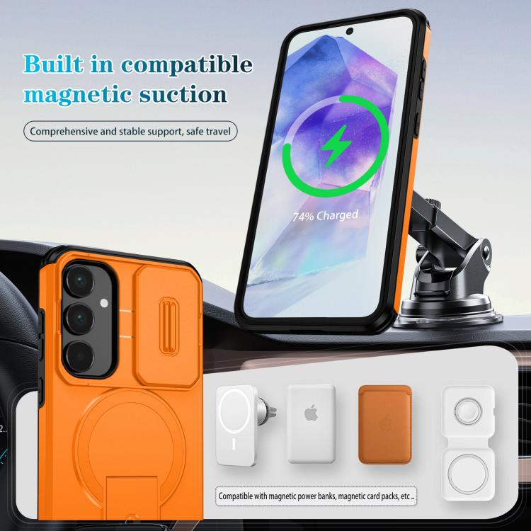 Custodia per telefono con supporto MagSafe scorrevole Camshield, For Samsung Galaxy A55 5G, For Samsung Galaxy A35 5G, For Samsung Galaxy A25 5G