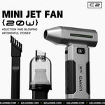 Ventilatore portatile ricaricabile Luowei C2 ad altissima potenza, mini ventilatore a getto per la pulizia della polvere., LUOWEI C2