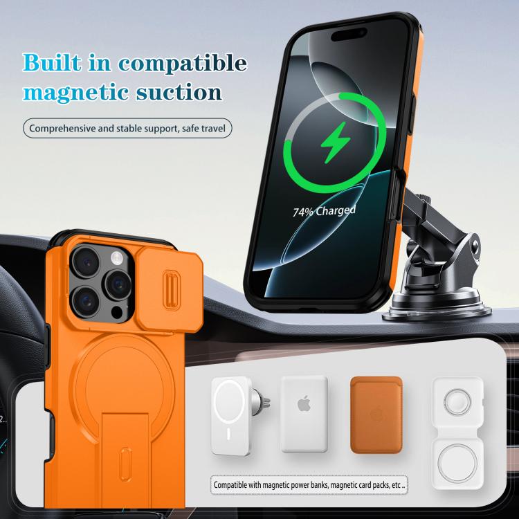 Custodia per telefono con supporto MagSafe scorrevole Camshield, For iPhone 16 Pro, For iPhone 16 Plus, For iPhone 16