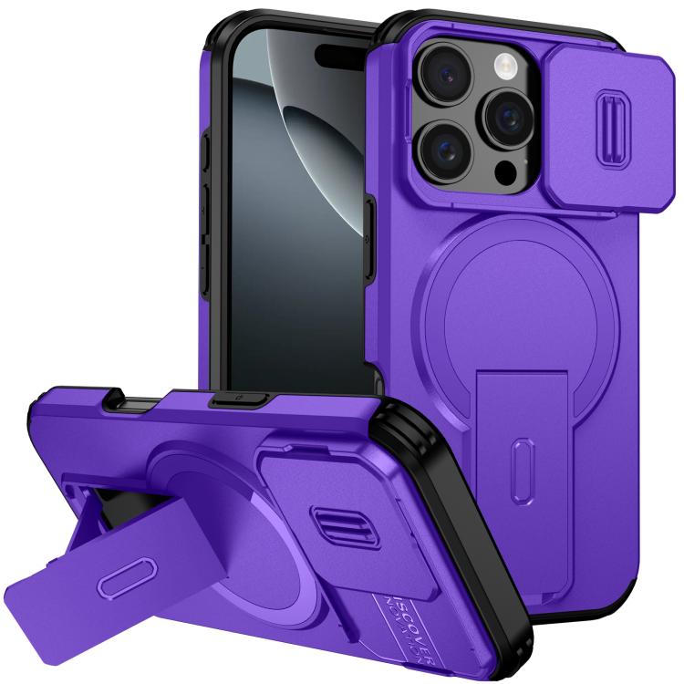 Custodia per telefono con supporto MagSafe scorrevole Camshield, For iPhone 16 Pro, For iPhone 16 Plus, For iPhone 16