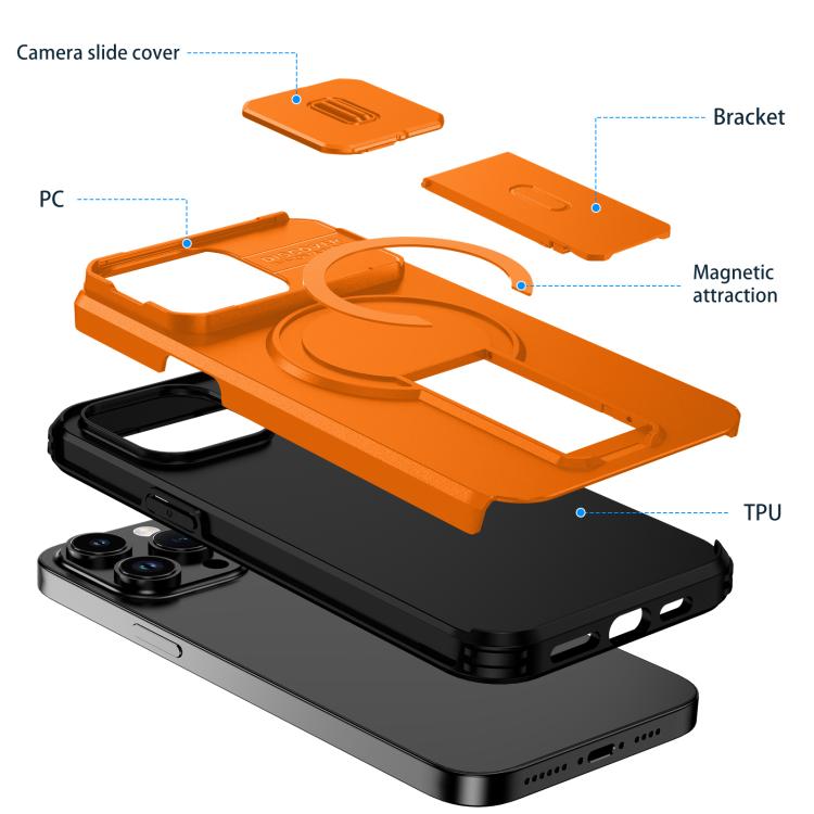Custodia per telefono con supporto MagSafe scorrevole Camshield, For iPhone 14 Pro Max, For iPhone 13 Pro Max, For iPhone 13 Pro