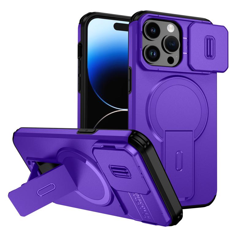 Custodia per telefono con supporto MagSafe scorrevole Camshield, For iPhone 15, For iPhone 14 / 13, For iPhone 14 Pro