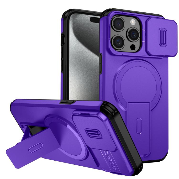 Custodia per telefono con supporto MagSafe scorrevole Camshield, For iPhone 15 Pro Max, For iPhone 15 Pro, For iPhone 15 Plus / 14 Plus