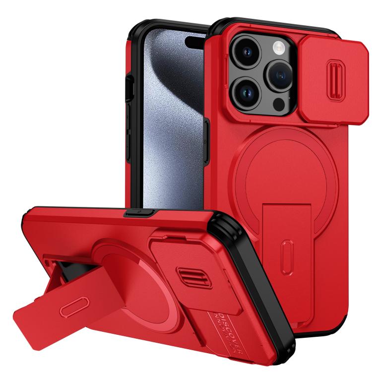 Custodia per telefono con supporto MagSafe scorrevole Camshield, For iPhone 15 Pro Max, For iPhone 15 Pro, For iPhone 15 Plus / 14 Plus