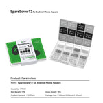 Set di 12 viti Phillips di ricambio 2UUL SC12 per la riparazione della maggior parte dei telefoni Android (1200 pezzi/set), 2UUL SC12
