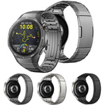 Cinturino per orologio in titanio con fibbia a sgancio laterale e bottone a una perlina ad arco., For Huawei Watch GT 6 Pro