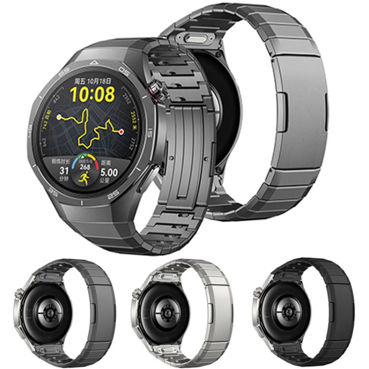 Cinturino per orologio in titanio con fibbia a sgancio laterale e bottone a una perlina ad arco., For Huawei Watch GT 6 Pro
