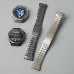 Cinturino per orologio in titanio con fibbia a sgancio laterale e bottone a una perlina ad arco., For Huawei Watch GT 6 Pro