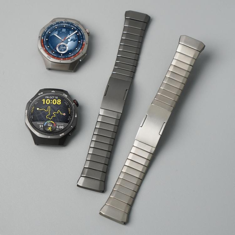 Cinturino per orologio in titanio con fibbia a sgancio laterale e bottone a una perlina ad arco., For Huawei Watch GT 6 Pro