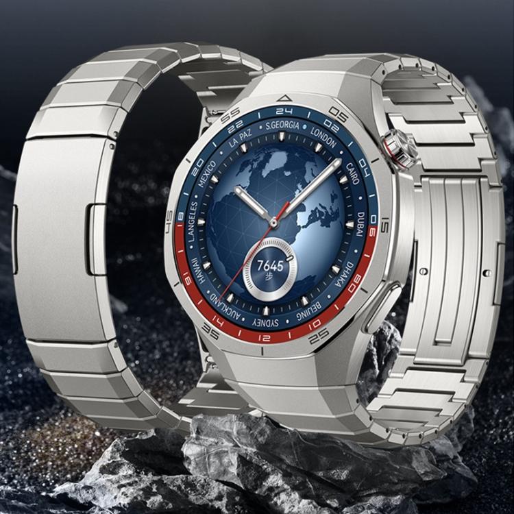 Cinturino per orologio in titanio con fibbia a sgancio laterale e bottone a una perlina ad arco., For Huawei Watch GT 6 Pro