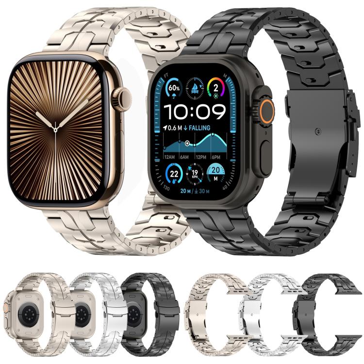 Cinturino per orologio in lega di titanio con chiusura di sicurezza removibile., For Apple Watch 46mm / 49mm / 45mm / 44mm, For Apple Watch 42mm / 41mm / 40mm / 38mm