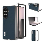 Custodia per telefono ABEEL in vera pelle + PC con texture litchi, For Galaxy Z Fold8 Ultra 5G, For Samsung Galaxy Z Fold7 5G