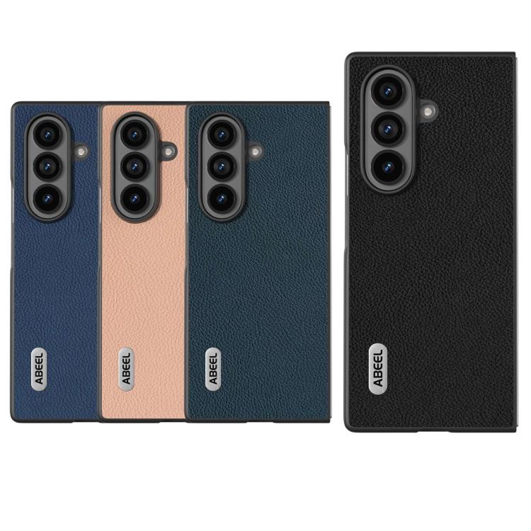 Custodia per telefono ABEEL in vera pelle + PC con texture litchi, For Galaxy Z Fold8 Ultra 5G, For Samsung Galaxy Z Fold7 5G