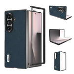 Custodia per telefono ABEEL in vera pelle + PC con texture litchi, For Galaxy Z Fold8 Ultra 5G, For Samsung Galaxy Z Fold7 5G