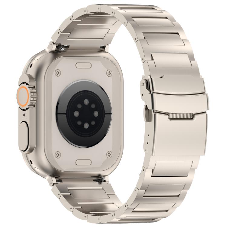 Cinturino per orologio in lega di titanio con chiusura di sicurezza a sgancio rapido a forma di I, For Apple Watch 46mm / 49mm / 45mm / 44mm, For Apple Watch 42mm / 41mm / 40mm / 38mm