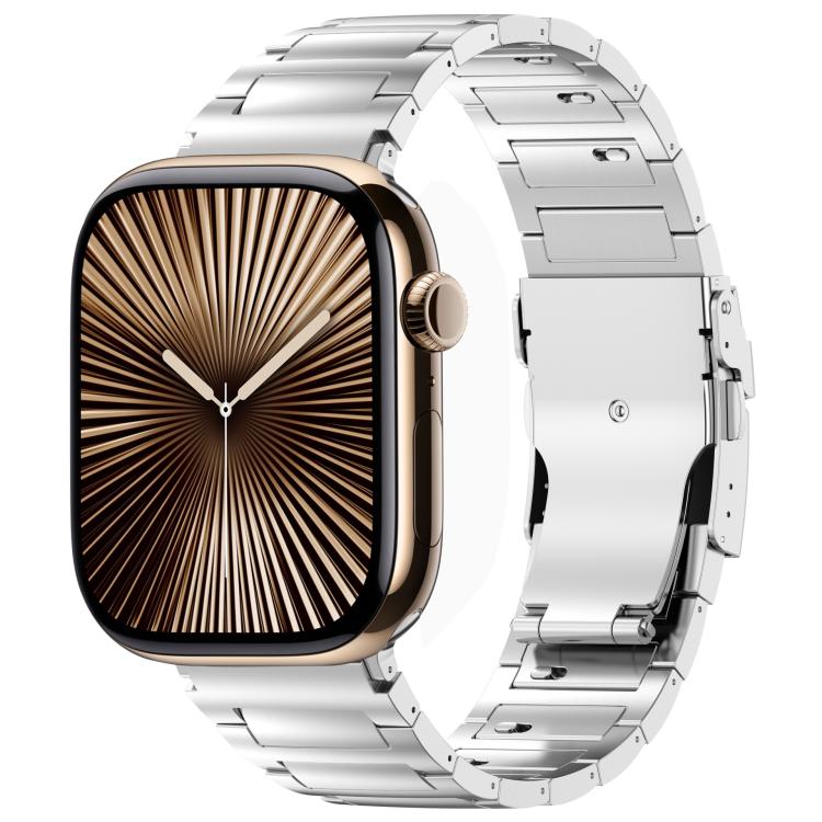 Cinturino per orologio in lega di titanio con chiusura di sicurezza a sgancio rapido a forma di I, For Apple Watch 46mm / 49mm / 45mm / 44mm, For Apple Watch 42mm / 41mm / 40mm / 38mm