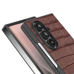Custodia per telefono ABEEL in vera pelle con texture effetto coccodrillo., For Galaxy Z Fold8 Ultra 5G, For Samsung Galaxy Z Fold7 5G