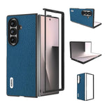 Custodia per telefono ABEEL in vera pelle con texture litchi., For Galaxy Z Fold8 Ultra 5G, For Samsung Galaxy Z Fold7 5G