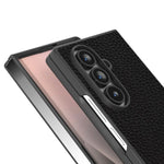 Custodia per telefono ABEEL in vera pelle con texture litchi., For Galaxy Z Fold8 Ultra 5G, For Samsung Galaxy Z Fold7 5G