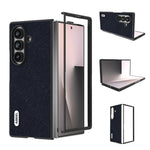 Custodia per telefono ABEEL in vera pelle con texture a croce., For Galaxy Z Fold8 Ultra 5G, For Samsung Galaxy Z Fold7 5G