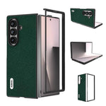 Custodia per telefono ABEEL in vera pelle con texture a croce., For Galaxy Z Fold8 Ultra 5G, For Samsung Galaxy Z Fold7 5G